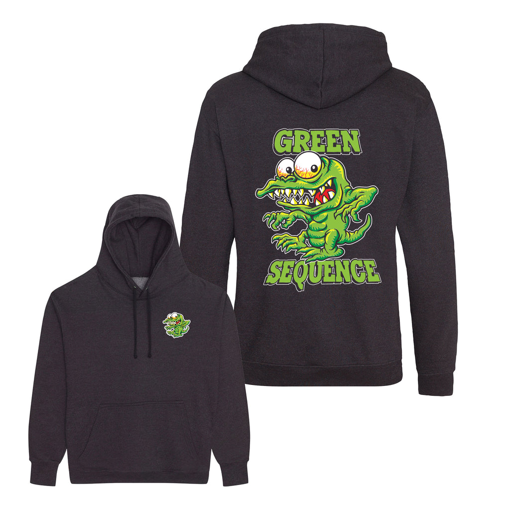 Green Sequence Hoodie | Black